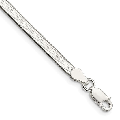 8 Inch Sterling Silver 3.5mm Magic Herringbone Chain Bracelet
