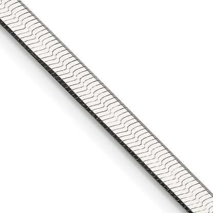 24 Inch Sterling Silver 3.5mm Magic Herringbone Chain Necklace
