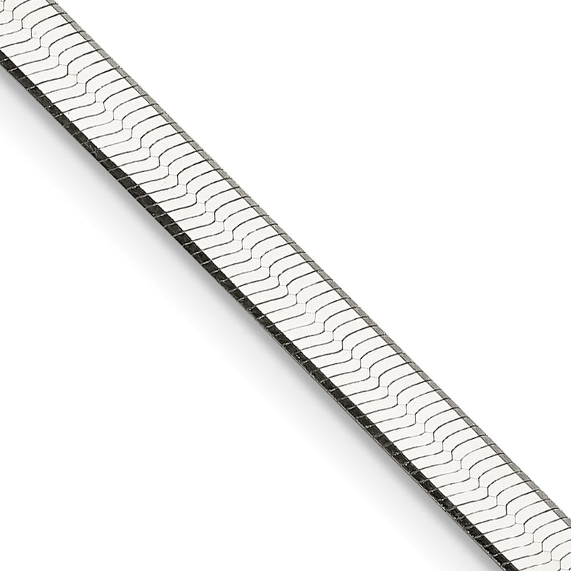 24 Inch Sterling Silver 3.5mm Magic Herringbone Chain Necklace