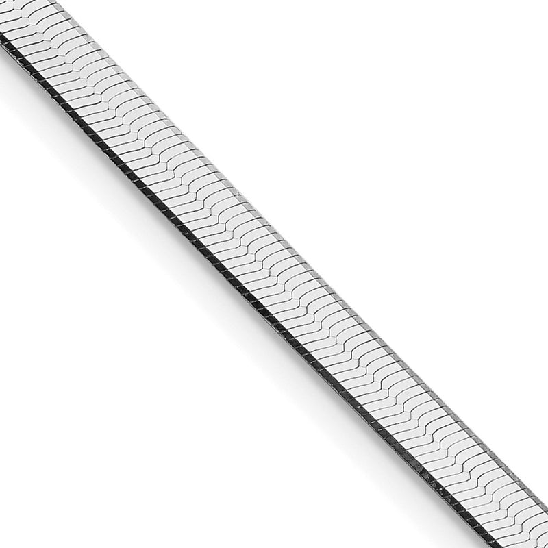 Sterling Silver Rhodium-Plated 3.5mm Magic Herringbone Chain
