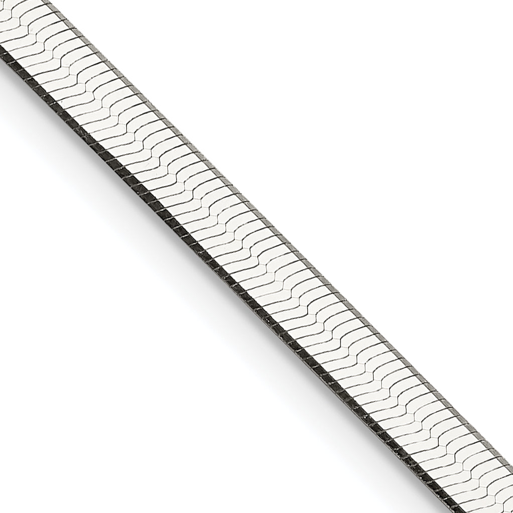 24 Inch Sterling Silver 3.5mm Magic Herringbone Chain Necklace