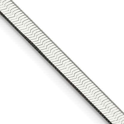 24 Inch Sterling Silver 3.5mm Magic Herringbone Chain Necklace