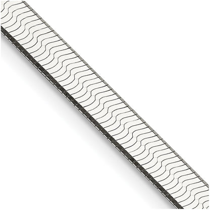 24 Inch Sterling Silver 4.5mm Magic Herringbone Chain Necklace