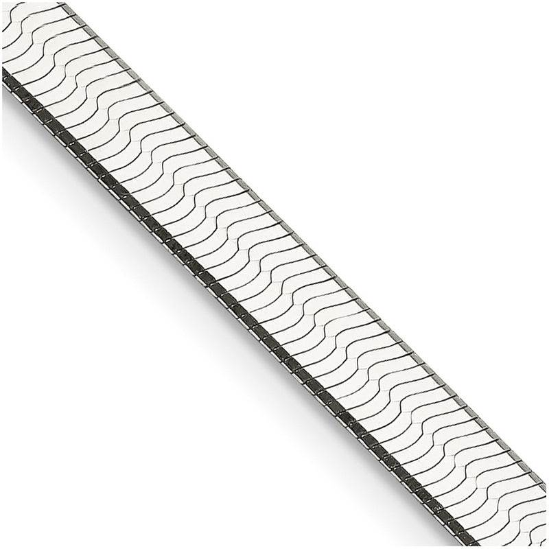 24 Inch Sterling Silver 4.5mm Magic Herringbone Chain Necklace