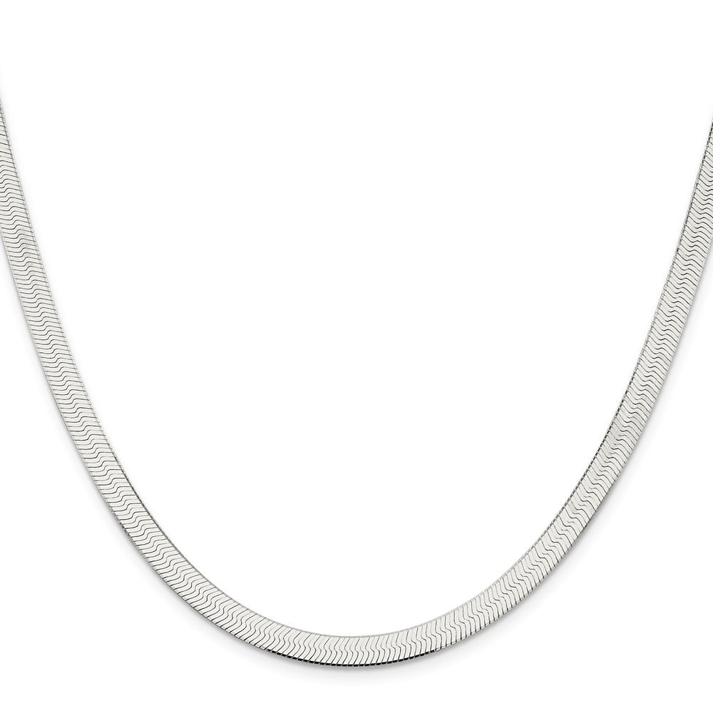 24 Inch Sterling Silver 5.25mm Magic Herringbone Chain Necklace