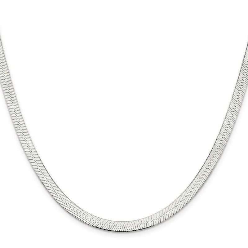 24 Inch Sterling Silver 5.25mm Magic Herringbone Chain Necklace