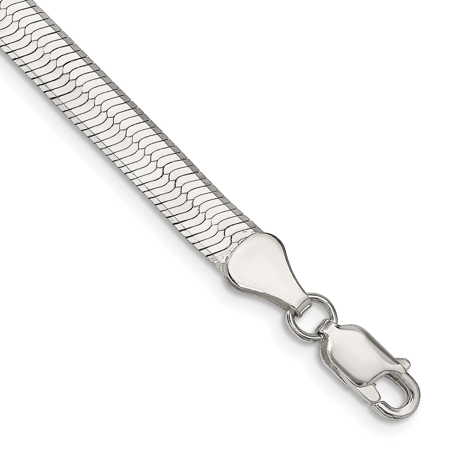 7 Inch Sterling Silver 5.25mm Magic Herringbone Chain