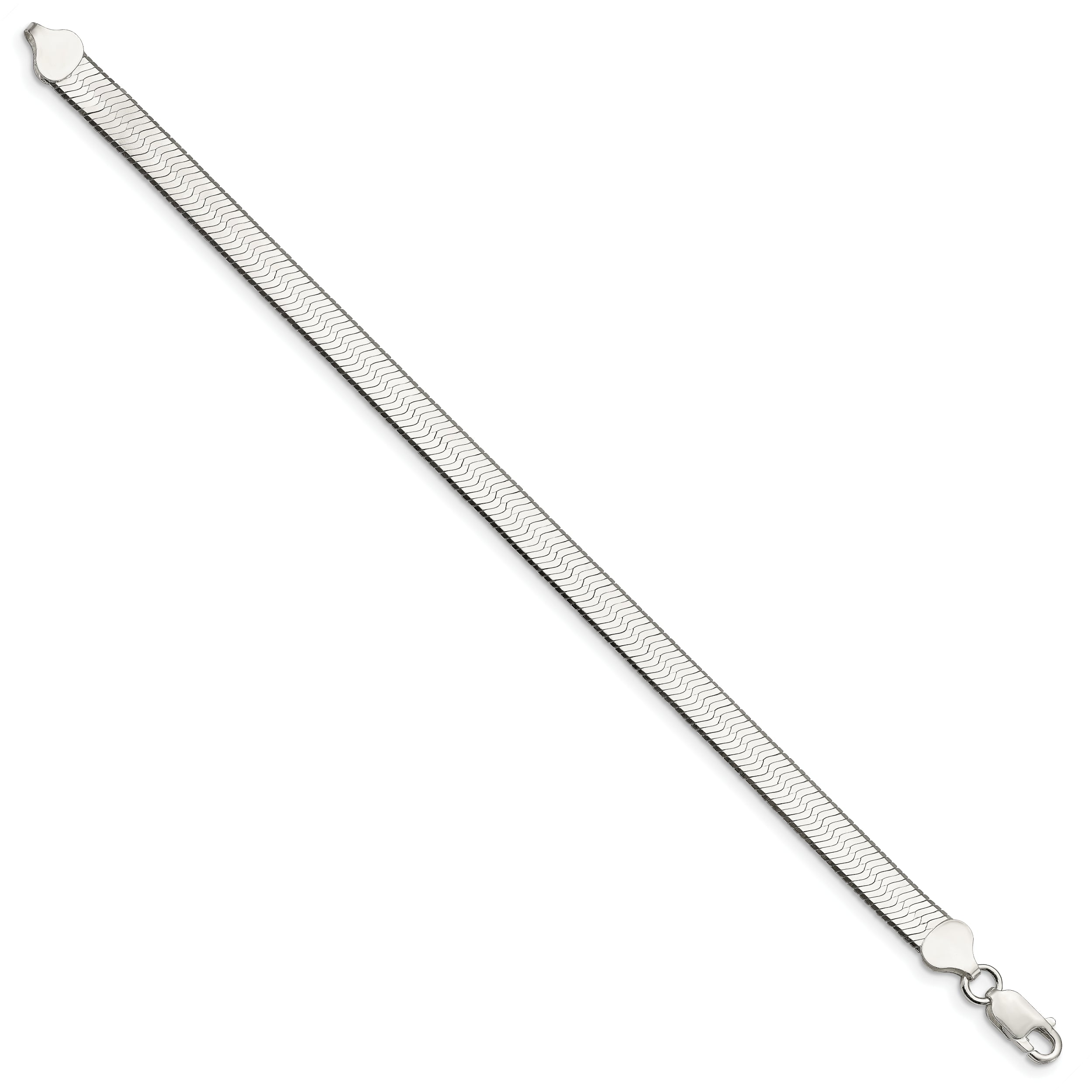 7 Inch Sterling Silver 7.3mm Magic Herringbone Chain