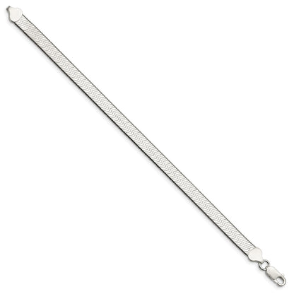 8 Inch Sterling Silver 7.3mm Magic Herringbone Chain Bracelet