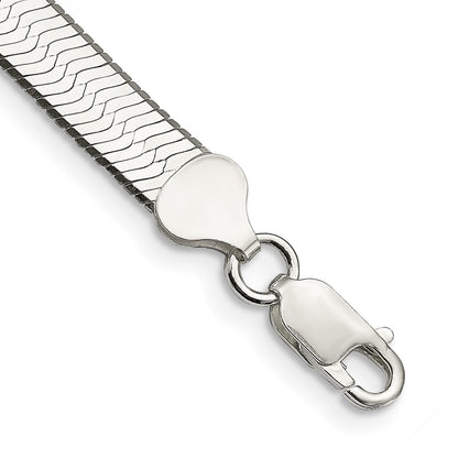 8 Inch Sterling Silver 7.3mm Magic Herringbone Chain Bracelet