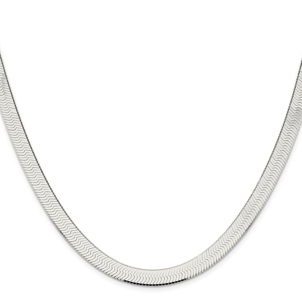 24 Inch Sterling Silver 8mm Magic Herringbone Chain Necklace