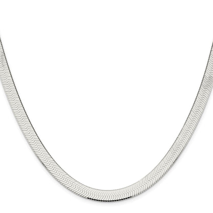 24 Inch Sterling Silver 8mm Magic Herringbone Chain Necklace