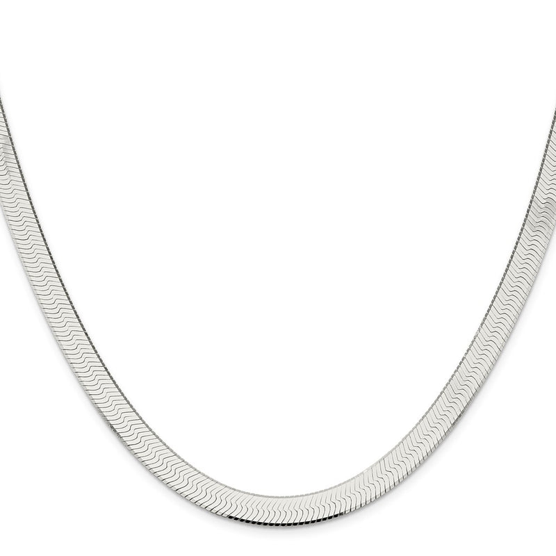 24 Inch Sterling Silver 8mm Magic Herringbone Chain Necklace