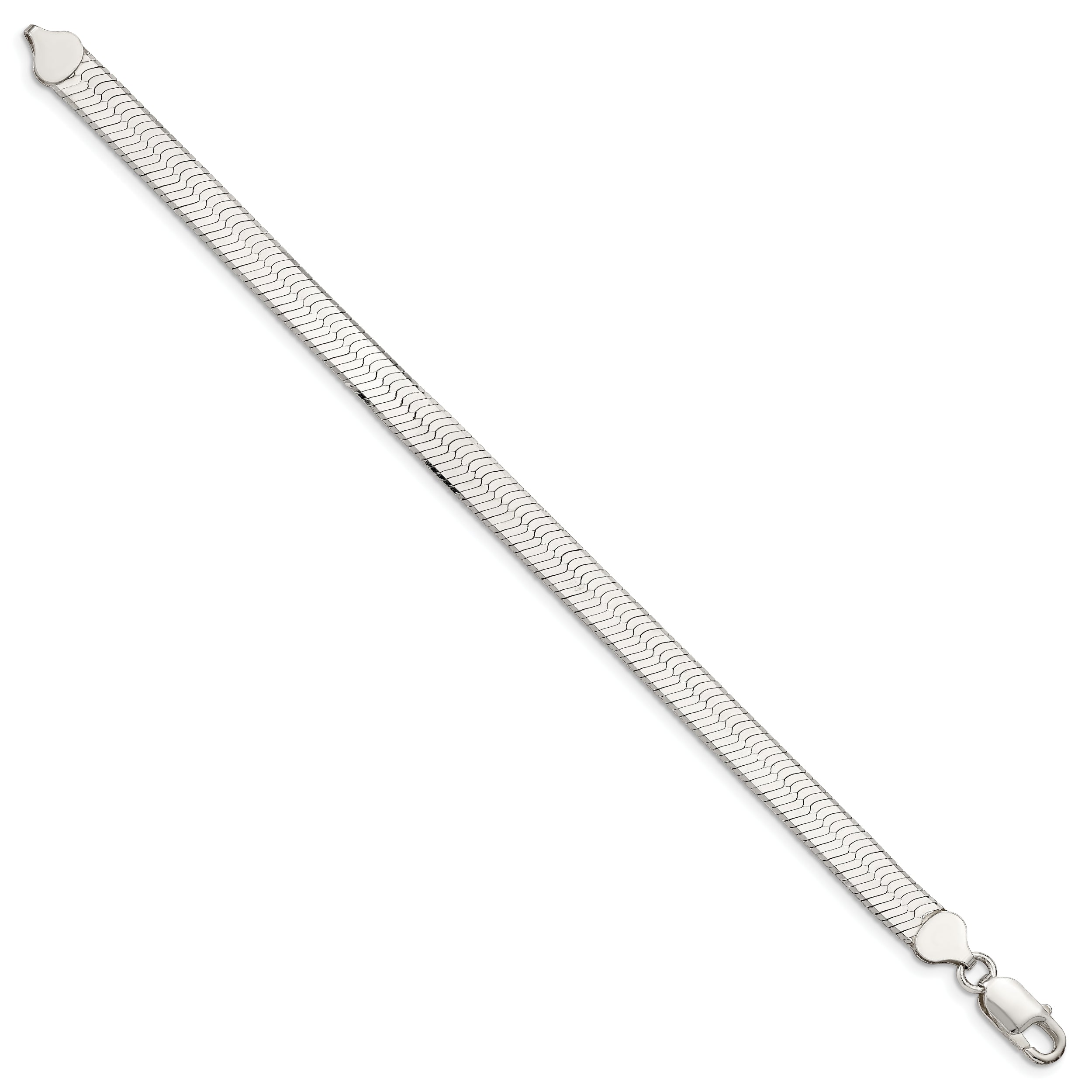 7 Inch Sterling Silver 8mm Magic Herringbone Chain