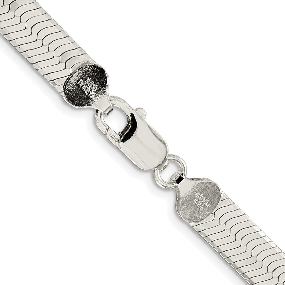 Sterling Silver Rhodium-Plated 8mm Magic Herringbone Chain