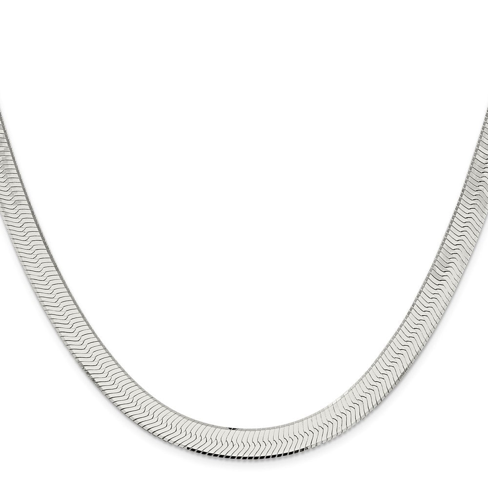 18 Inch Sterling Silver 8.75mm Magic Herringbone Chain Necklace