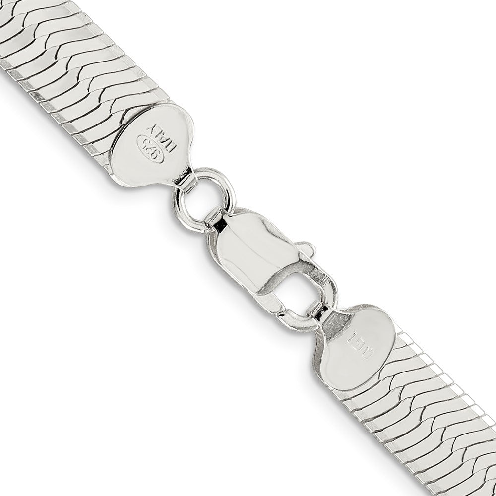 18 Inch Sterling Silver 8.75mm Magic Herringbone Chain Necklace