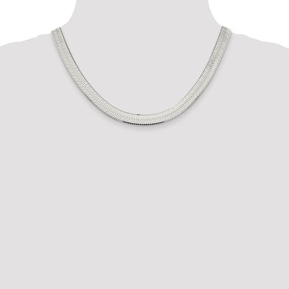 18 Inch Sterling Silver 8.75mm Magic Herringbone Chain Necklace