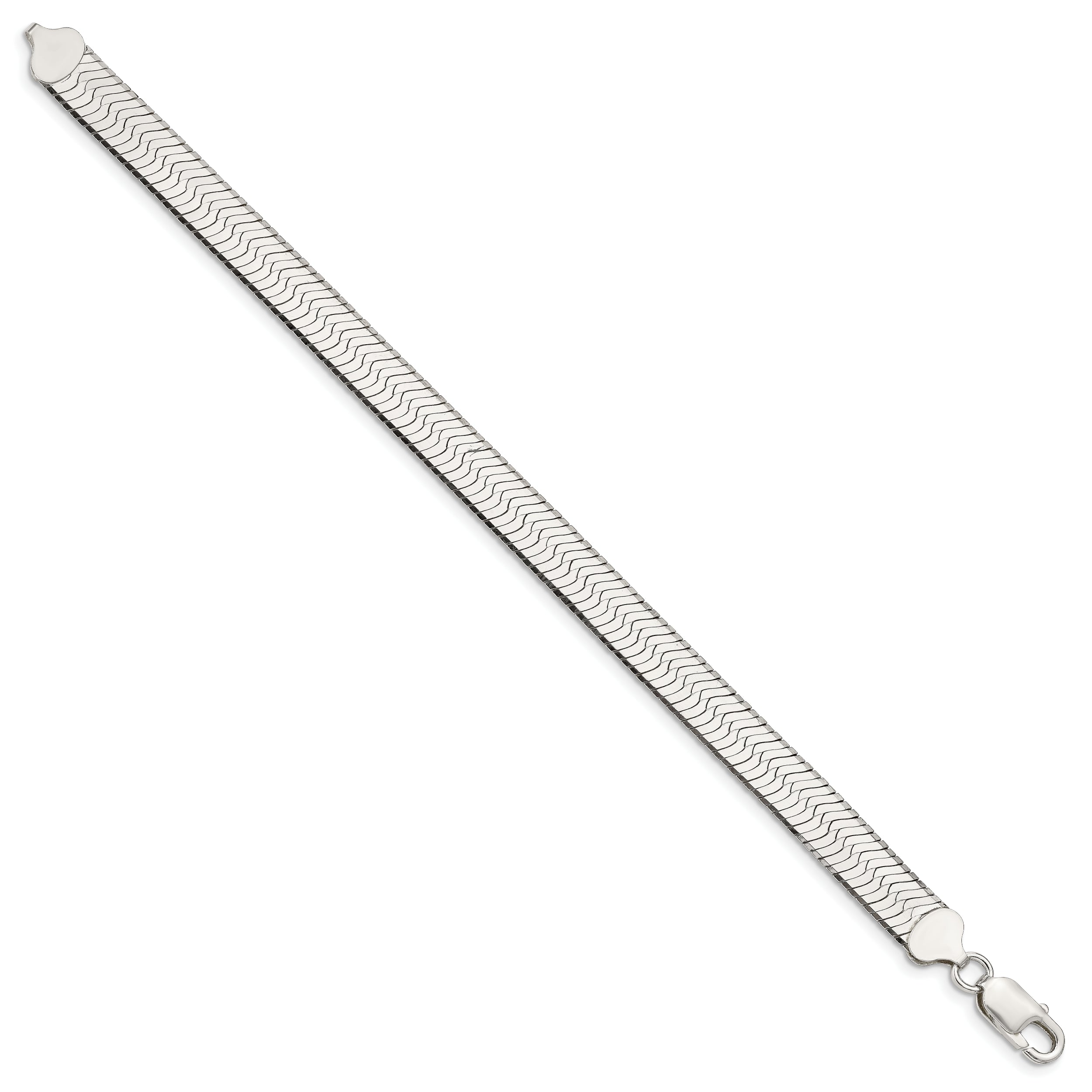 7 Inch Sterling Silver 8.75mm Magic Herringbone Chain