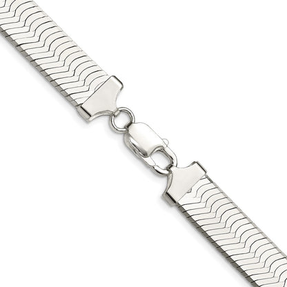 24 Inch Sterling Silver 10.5mm Magic Herringbone Chain Necklace