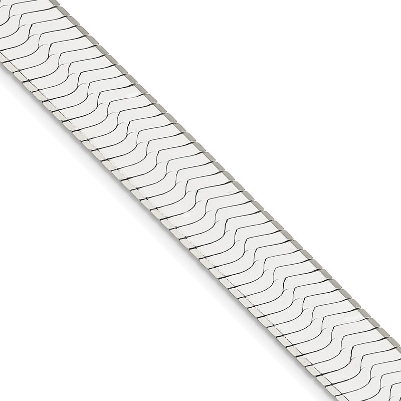 24 Inch Sterling Silver 10.5mm Magic Herringbone Chain Necklace