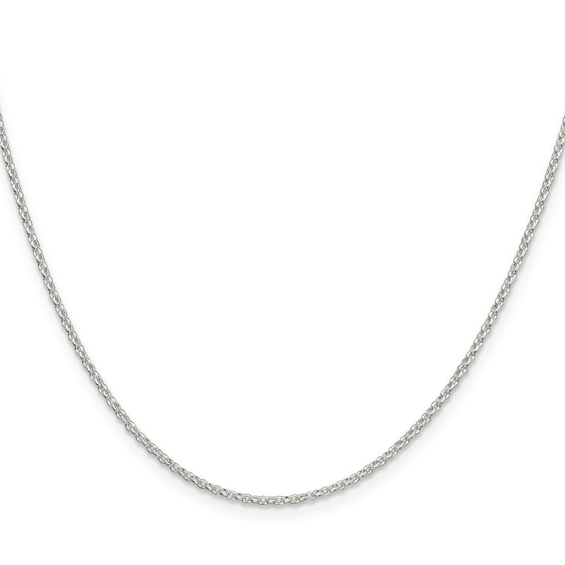 18 Inch Sterling Silver 1.5mm Diamond-Cut Cable Chain Necklace