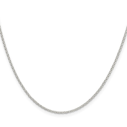 22 Inch Sterling Silver 1.5mm Diamond-Cut Cable Chain Necklace