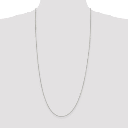30 Inch Sterling Silver 1.5mm Diamond-Cut Cable Chain Necklace