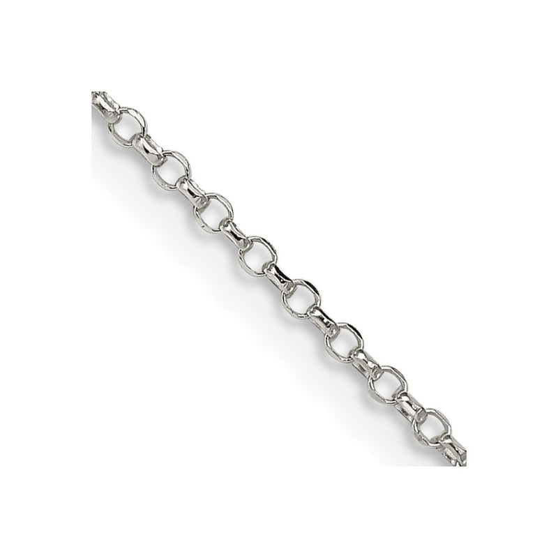 18 Inch Sterling Silver 1.5mm Diamond-Cut Cable Chain Necklace