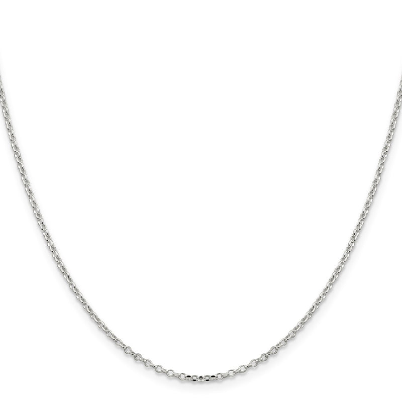 24 Inch Sterling Silver 1.75mm Diamond-Cut Cable Chain Necklace
