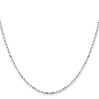 30 Inch Sterling Silver 1.75mm Diamond-Cut Cable Chain Necklace