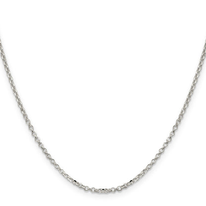 16 Inch Sterling Silver 2.2mm Diamond-Cut Cable Chain Necklace