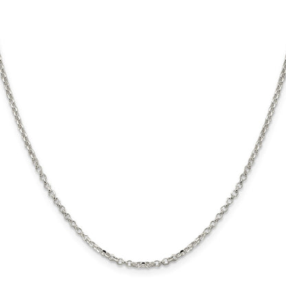 24 Inch Sterling Silver 2.2mm Diamond-Cut Cable Chain Necklace