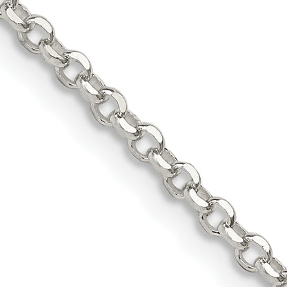 16 Inch Sterling Silver 2.2mm Diamond-Cut Cable Chain Necklace