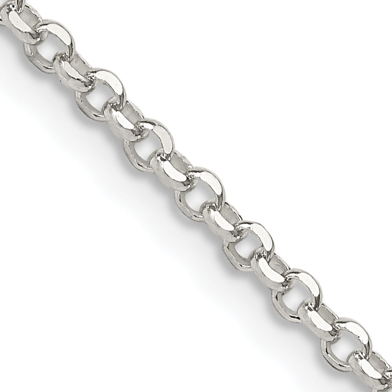 16 Inch Sterling Silver 2.2mm Diamond-Cut Cable Chain Necklace