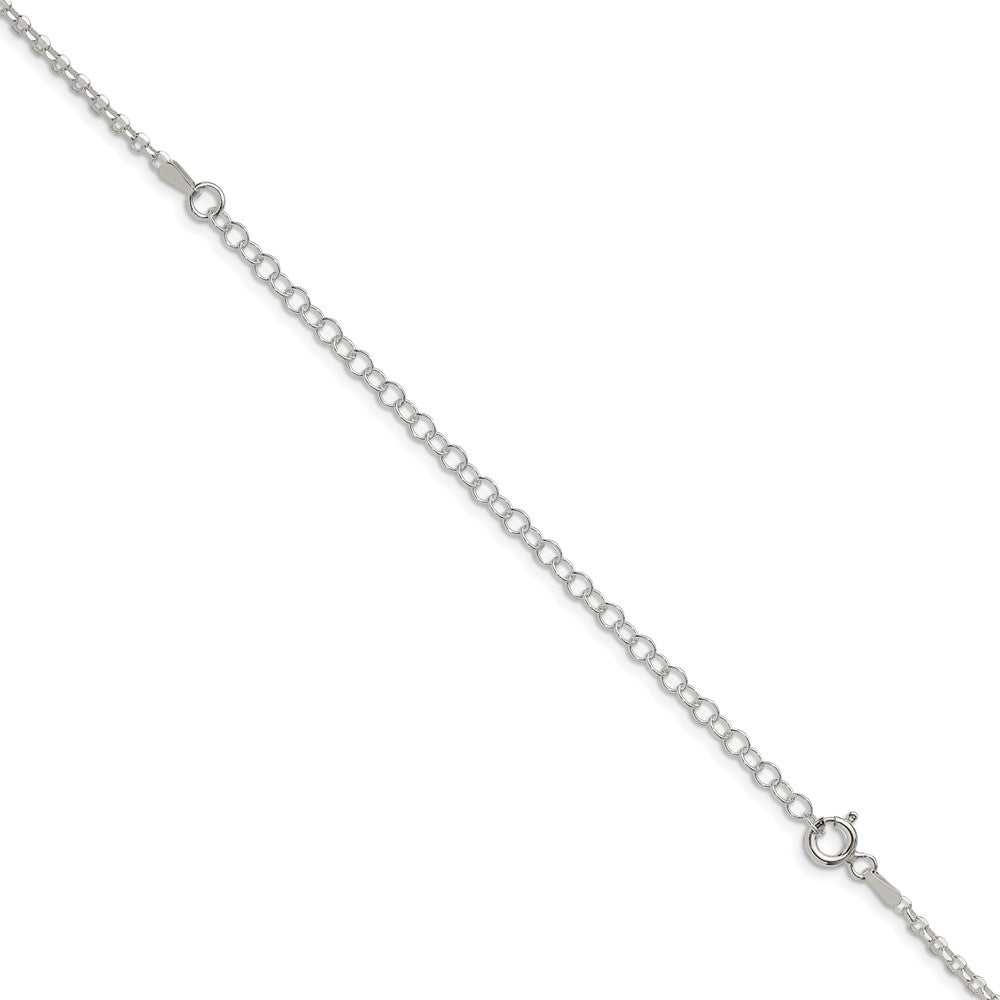 22 Inch Sterling Silver 2.2mm Diamond-Cut Cable Chain W/4In Ext.