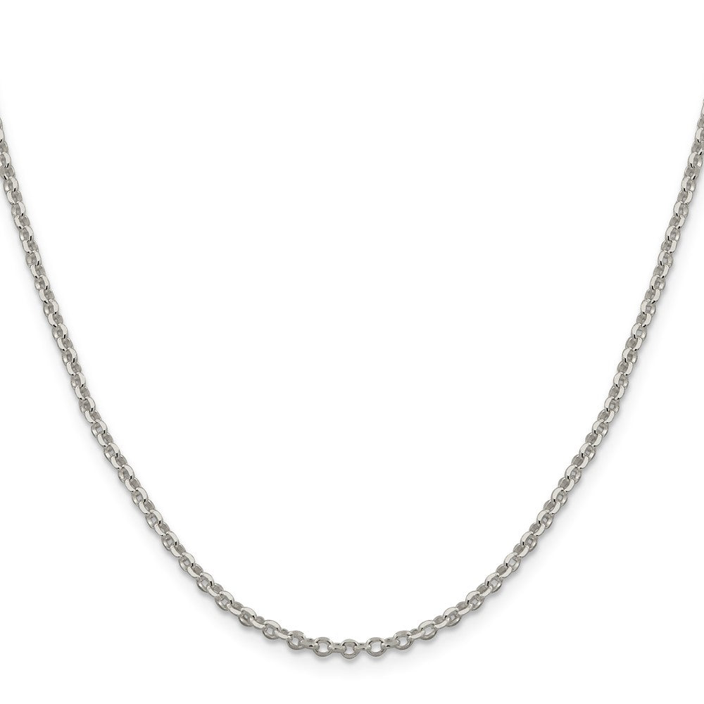 26 Inch Sterling Silver 2.6mm Diamond-Cut Cable Chain Necklace