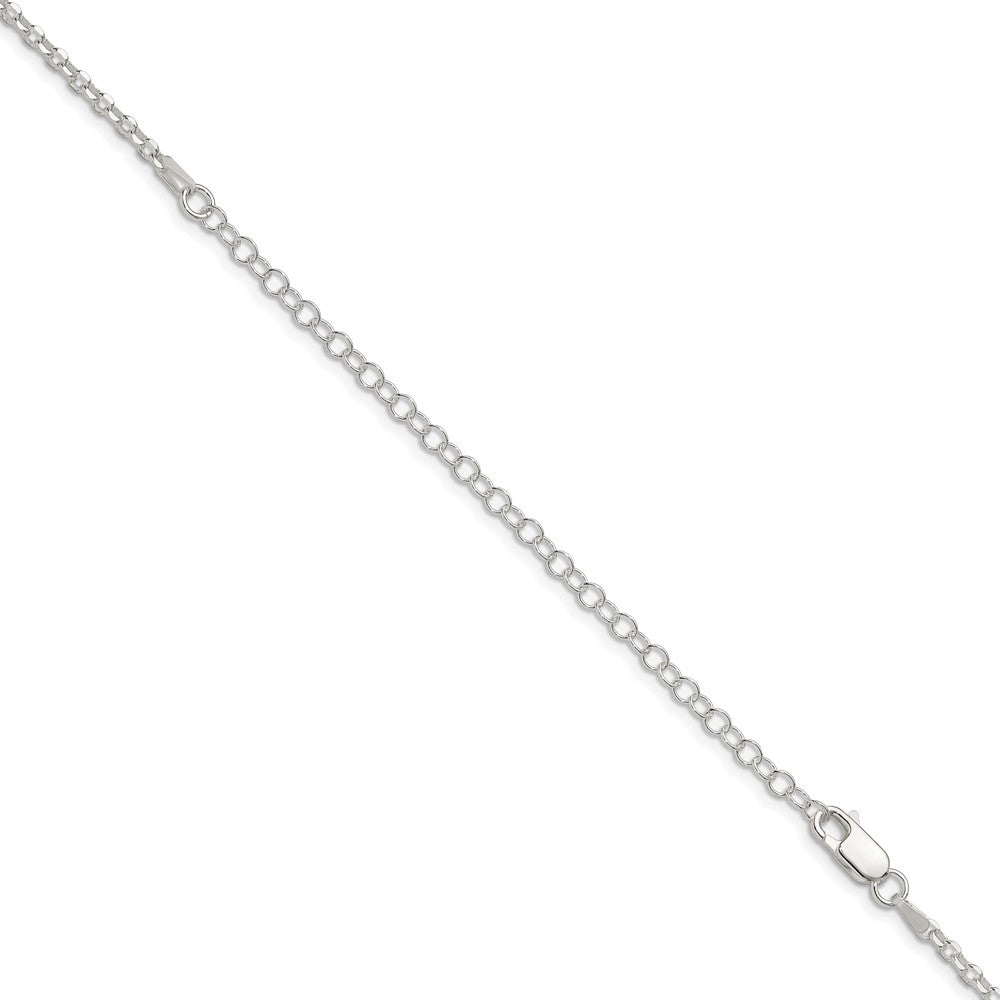 22 Inch Sterling Silver 2.6mm Diamond-Cut Cable Chain W/4In Ext.