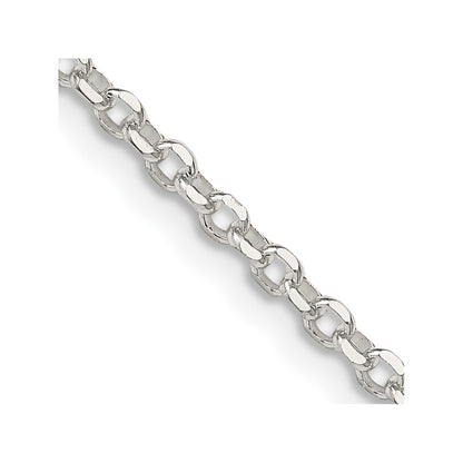 18 Inch Sterling Silver 2.6mm Diamond-Cut Cable Chain Necklace