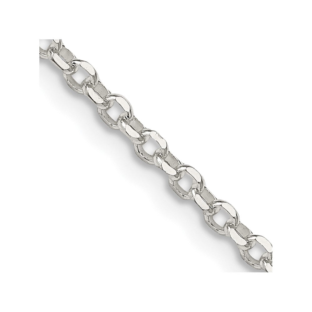 24 Inch Sterling Silver 2.6mm Diamond-Cut Cable Chain Necklace