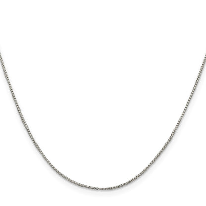 36 Inch Sterling Silver 1mm Round Box Chain Necklace