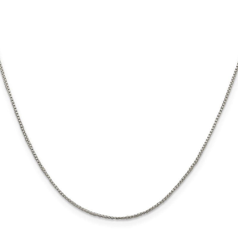 36 Inch Sterling Silver 1mm Round Box Chain Necklace