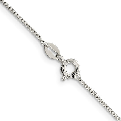 30 Inch Sterling Silver 1mm Round Box Chain Necklace