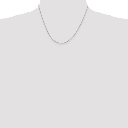 18 Inch Sterling Silver 1mm Round Box Chain Necklace