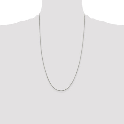 26 Inch Sterling Silver 1mm Round Box Chain Necklace