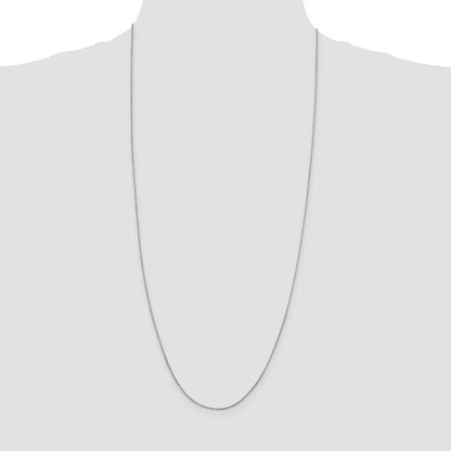 30 Inch Sterling Silver 1mm Round Box Chain Necklace