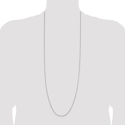36 Inch Sterling Silver 1mm Round Box Chain Necklace