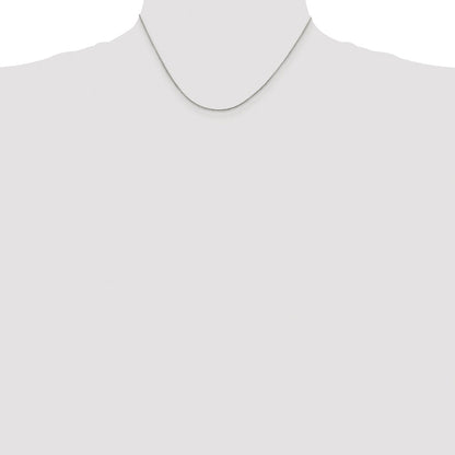 Sterling Silver Rhodium-Plated 1mm Round Box Chain