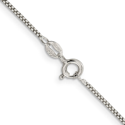 36 Inch Sterling Silver 1.25mm Round Box Chain