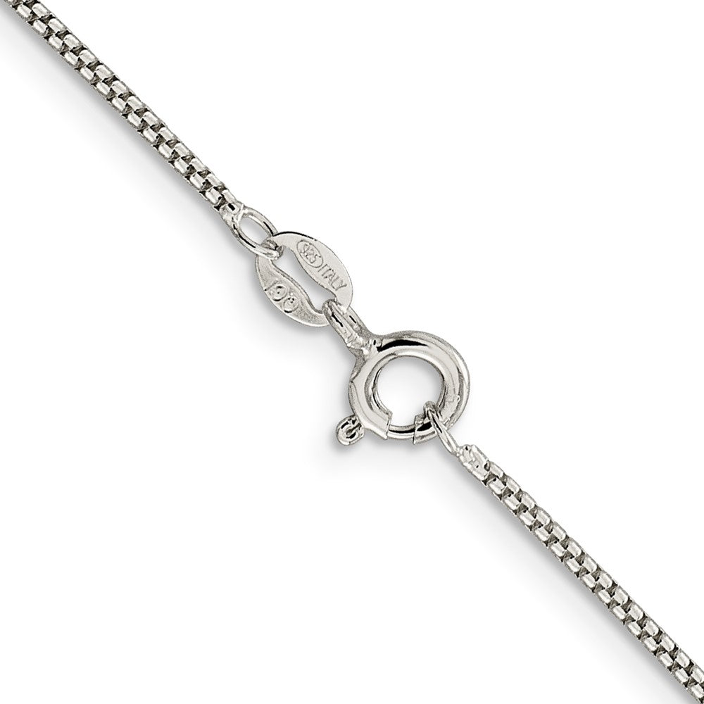 36 Inch Sterling Silver 1.25mm Round Box Chain Necklace